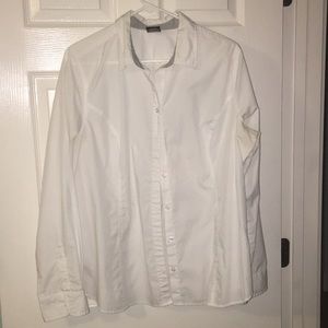 White George white button up collard long sleeve